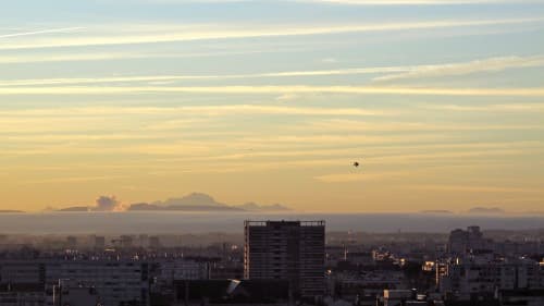 lever de soleil avec Mont Blanc