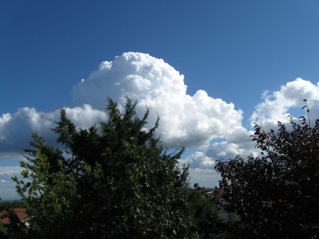 nuage blanc d'automne