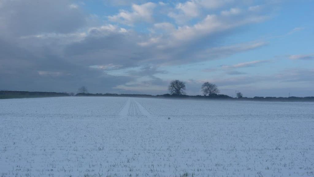 Première neige et ciel d'hiver