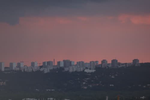 Rillieux sous le couché de soleil
