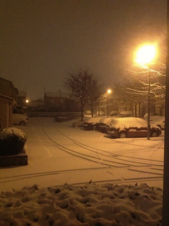 5 cm de neige 