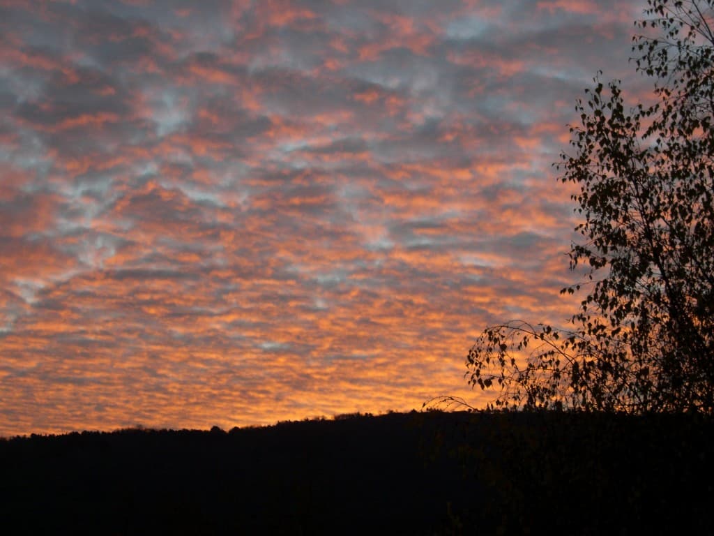 lever de soleil sur le plateau de Gergovie