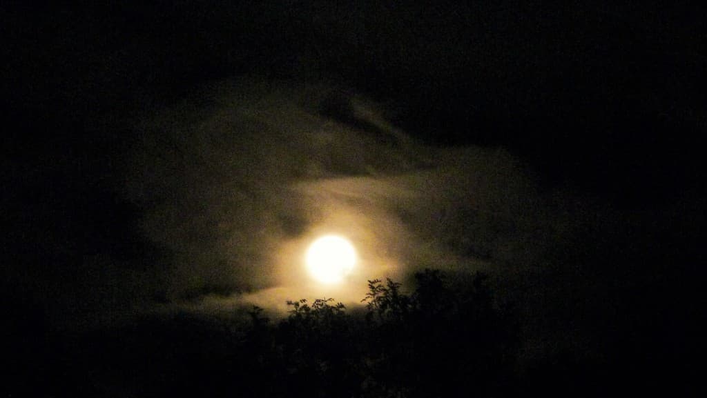 La lune se couche aux Mollières