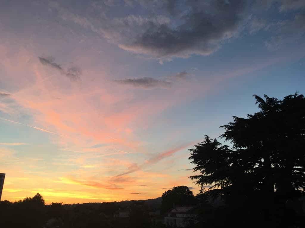 le soleil se couche sur Lyon 