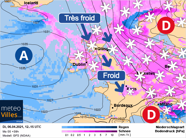 Carte de prévisions d'europe du Mardi 6 avril 2021