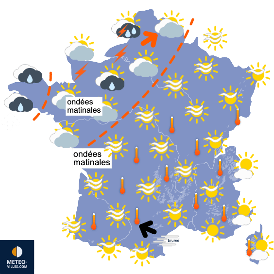 Canicule exceptionnelle pour fin août sur la moitié Sud