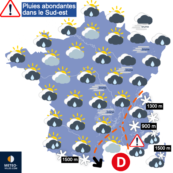 Plus doux et toujours aussi humide jusqu'au 15