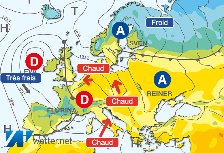 Carte de prévisions d'europe du Mercredi 1 mai 2024