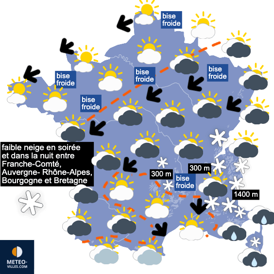 Froid continental avec un peu de neige pour Noël
