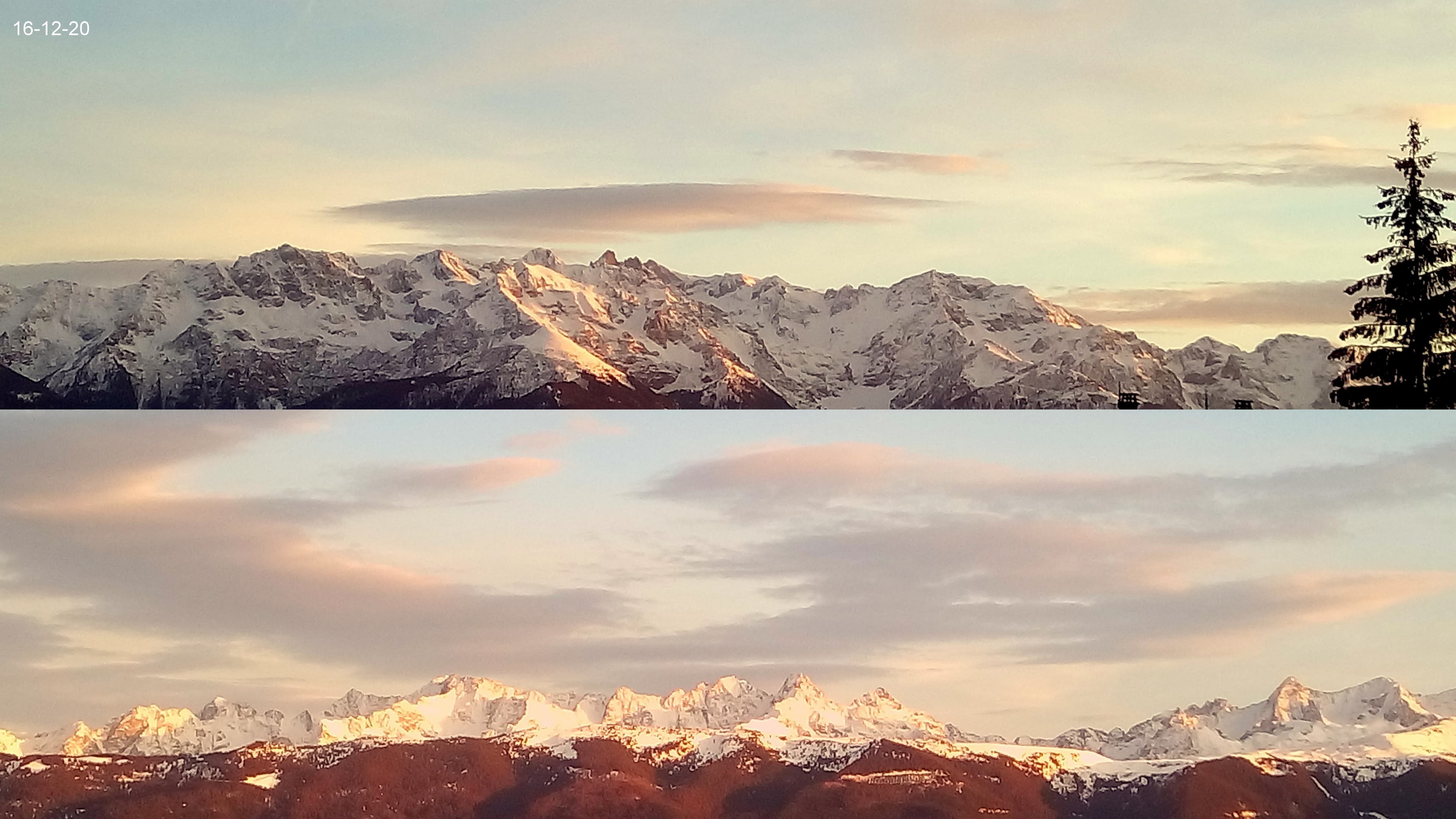 coucher sur le massif de Belledonne