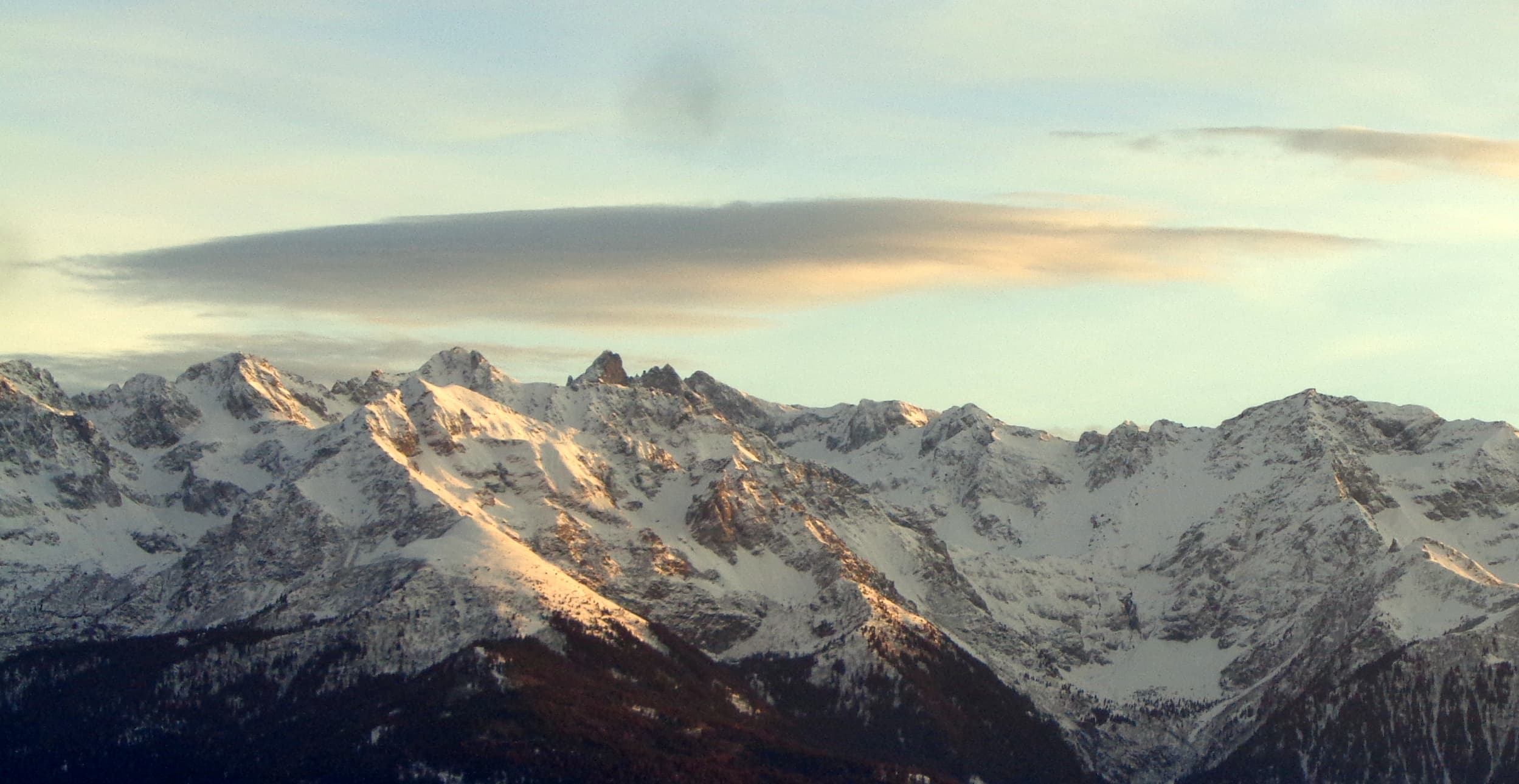 coucher sur le pic de Belledonne