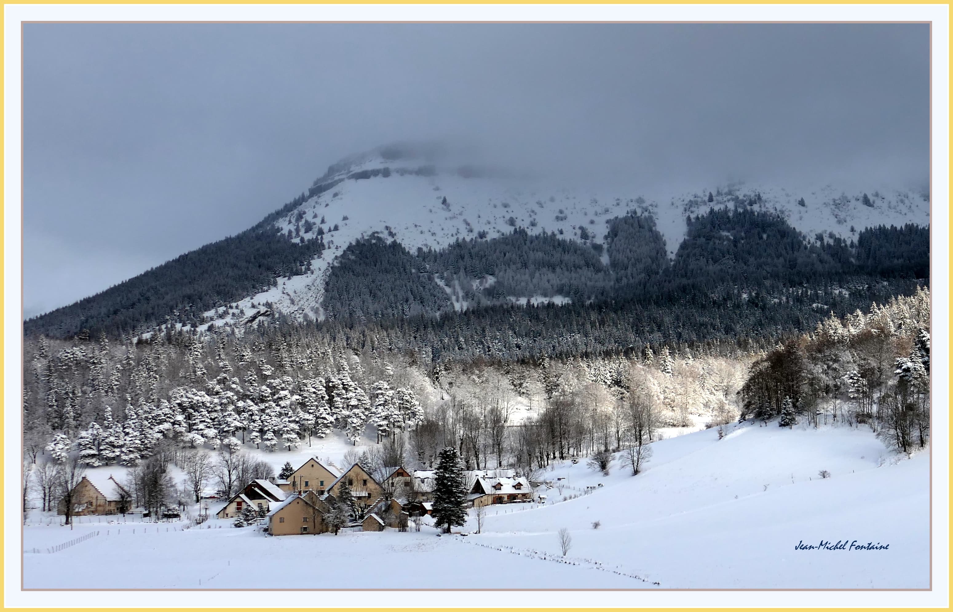le hameau des Clôts sous la neige