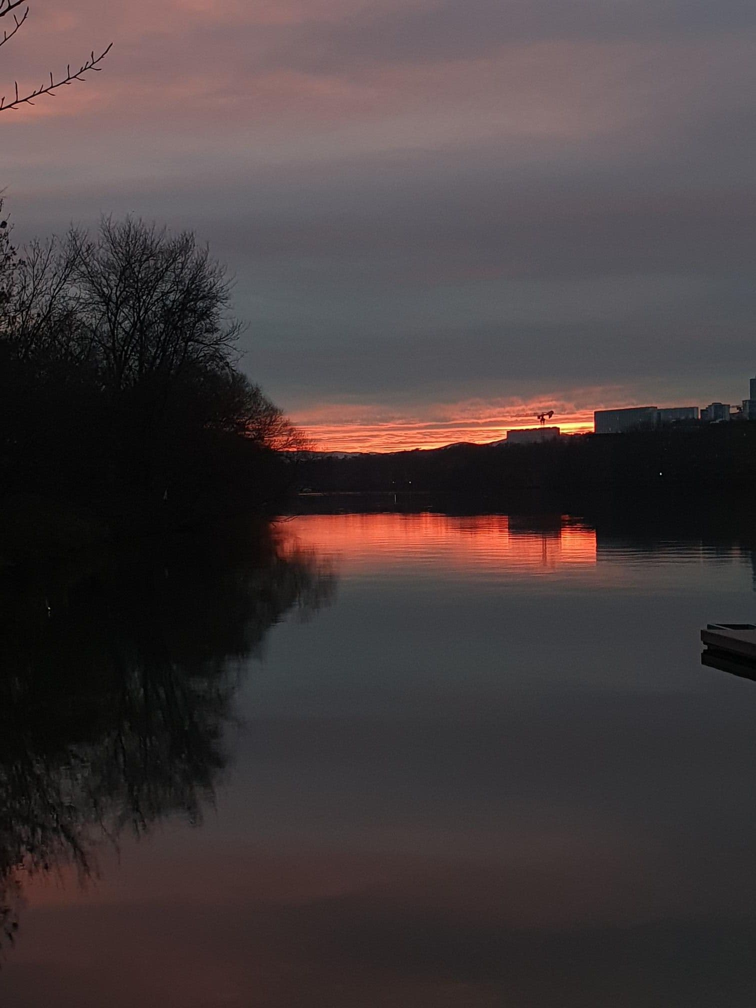 coucher de soleil sur la duchere