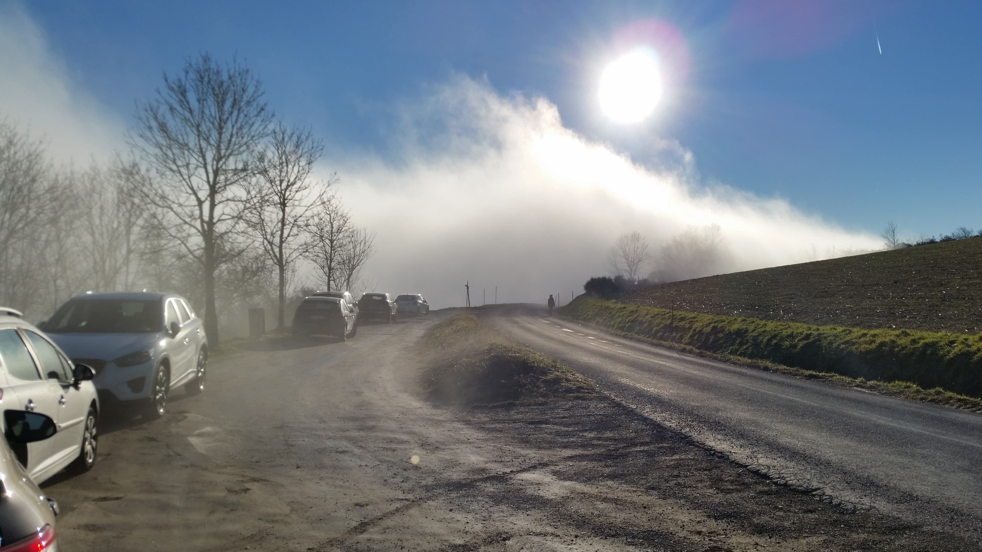 dure de trouver le soleil même à 850 mètres