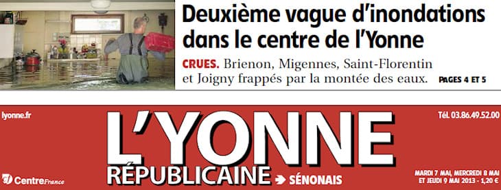 Image d'illustration pour Ouche, Armançon, Serein, Marne et Seine : Le point sur les crues