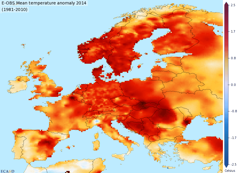 Image d'illustration pour 2014 : Record de douceur en France, en Europe et dans le Monde