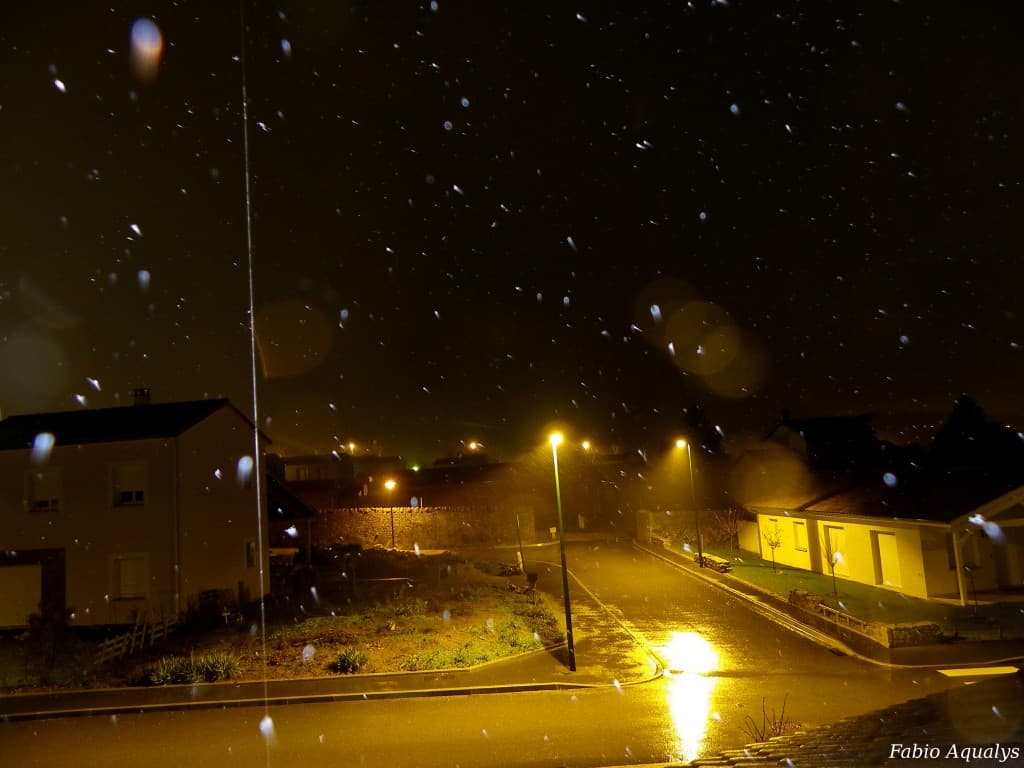 Averse de neige ne tenant pas au sol, 2°C
