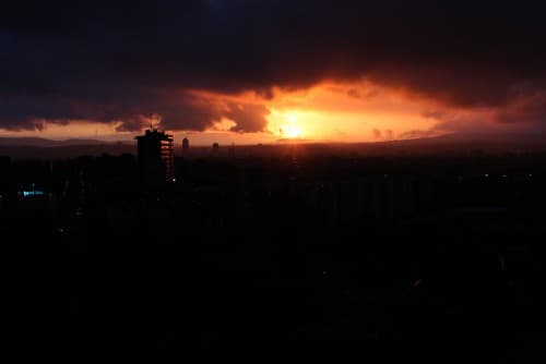 Couché de soleil sur Lyon
