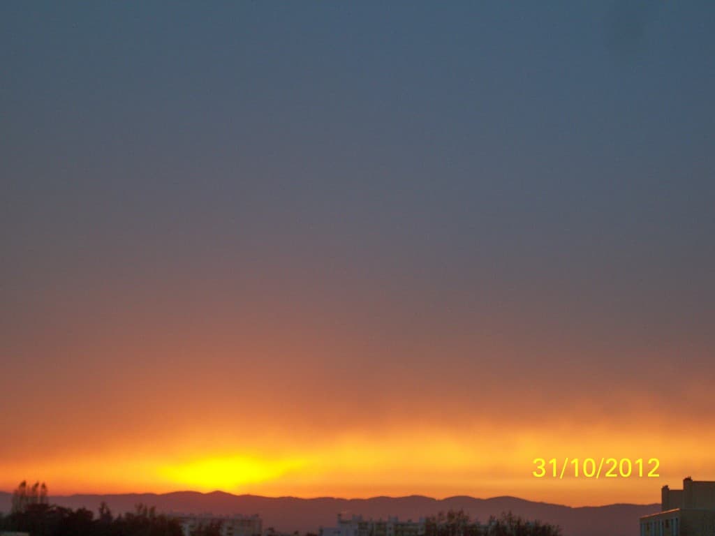 crépuscule de fin octobre