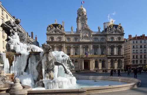 Fontaine Bartholdi gelée