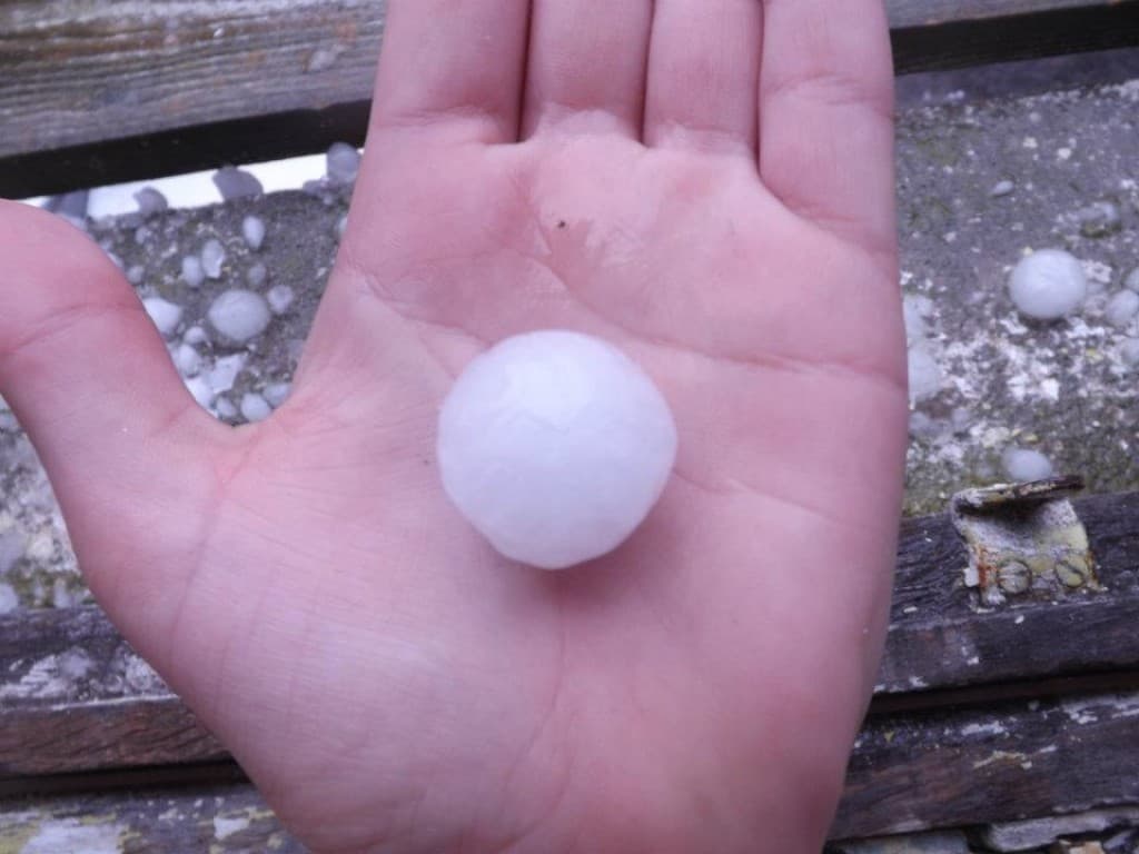 Orage de grêle exceptionnel