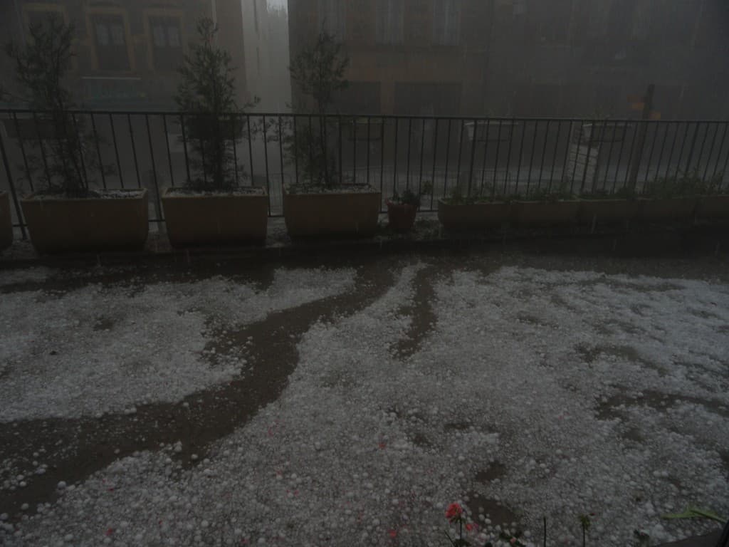 Orage de grêle exceptionnel