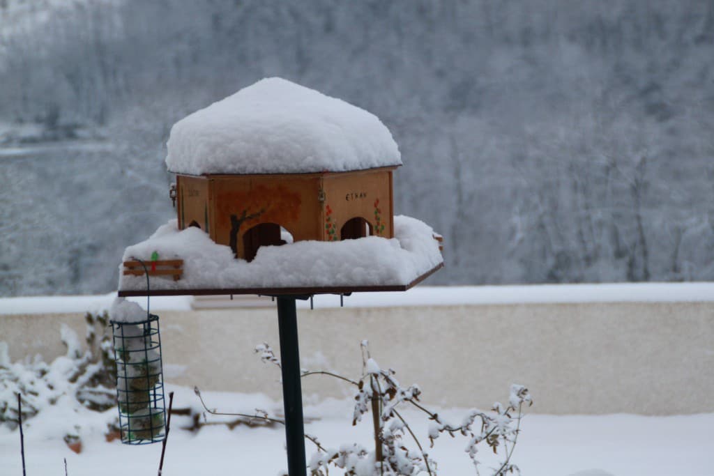 Cabane sous la neige
