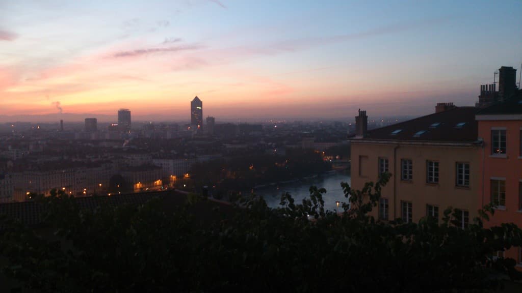 Lyon, le matin, depuis la Croix-Rousse