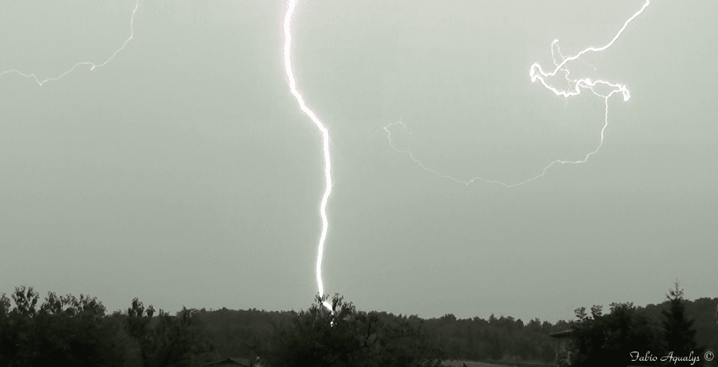 Orages 7 août 2013, foudre 300m