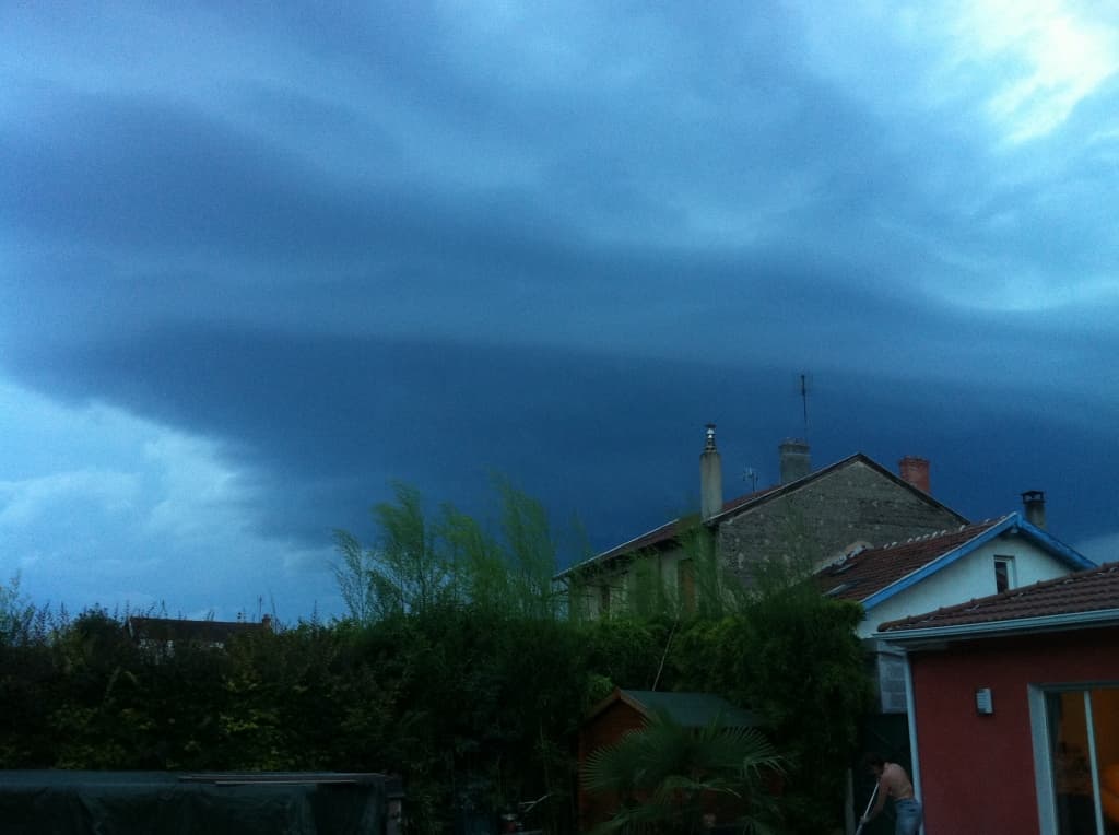 soir d'orage sur Lyon