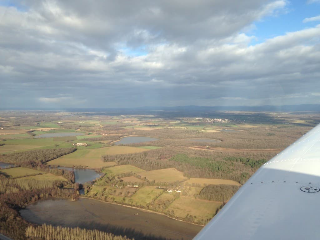 La Dombes vue du ciel
