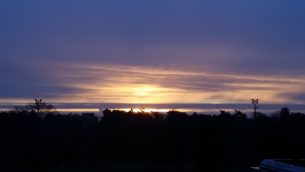 Lever de soleil hivernal