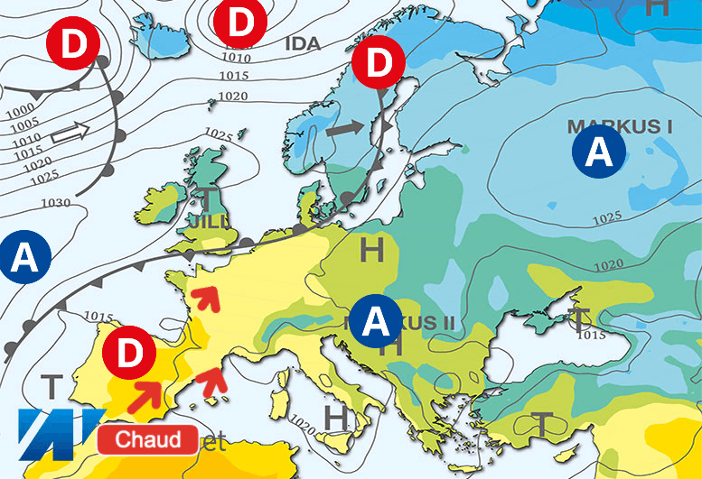 Carte de prévisions d'europe du Mercredi 20 mars 2024