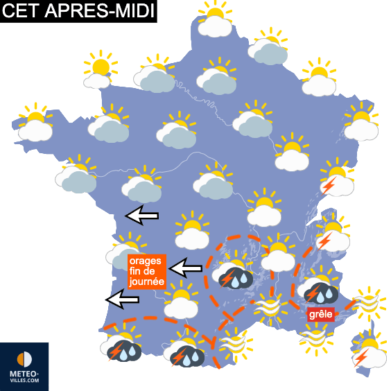 Orage, puis semaines moins excessive