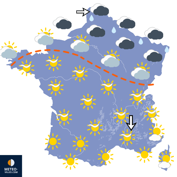 Carte de prévisions du temps du Dimanche 13 septembre 2026