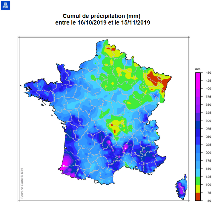 Image d'illustration pour Humidité : pluies abondantes sur la France, des records sur l'Aquitaine