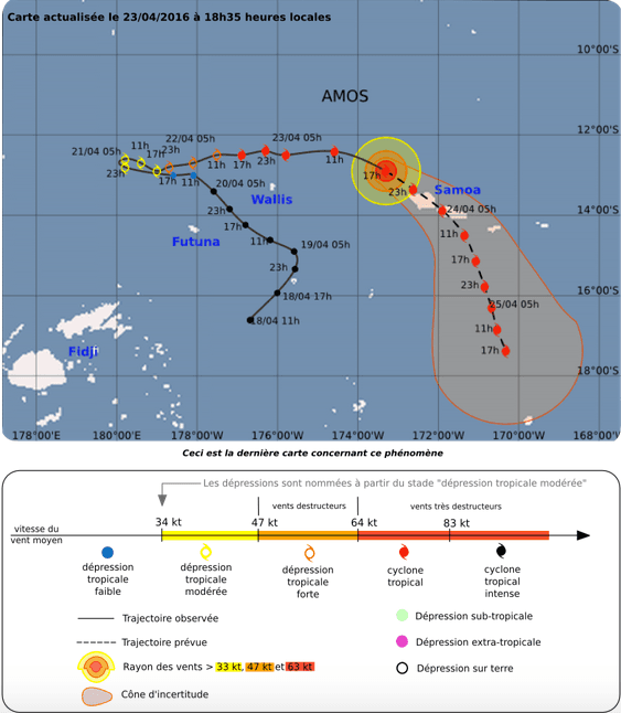 Image d'illustration pour Cyclone Amos : les Samoa en ligne de mire après Wallis et Futuna