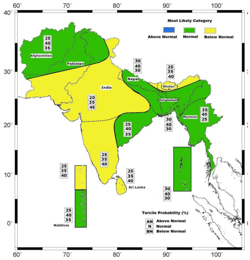 Image d'illustration pour Prévision de la mousson 2014 au Sud de l'Asie