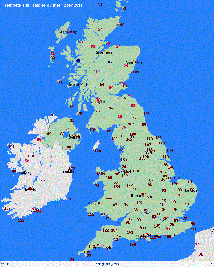 Image d'illustration pour Suivi de la dépression Tini - inondations en Bretagne