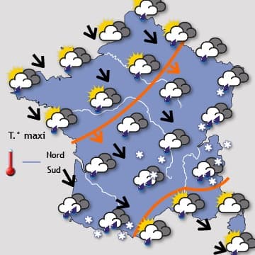 Le courant océanique humide et agité domine
