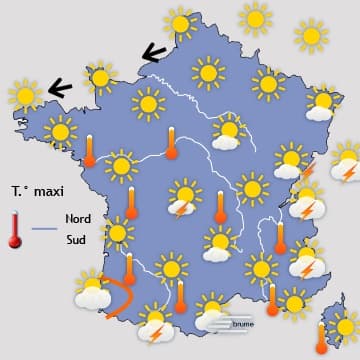 La chaleur remonte lentement vers le Nord