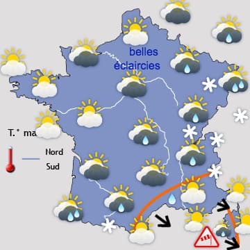 Retour de quelques pluies par l'ouest