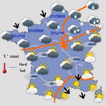 Week-end très humide, notamment sur la moitié Nord