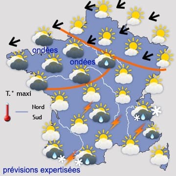Semaine ensoleillée et froide au nord, plus instable au sud