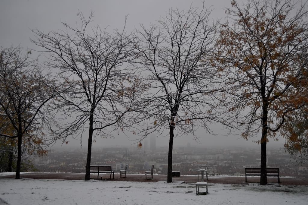 Lyon depuis place Beauregard - montée Epies